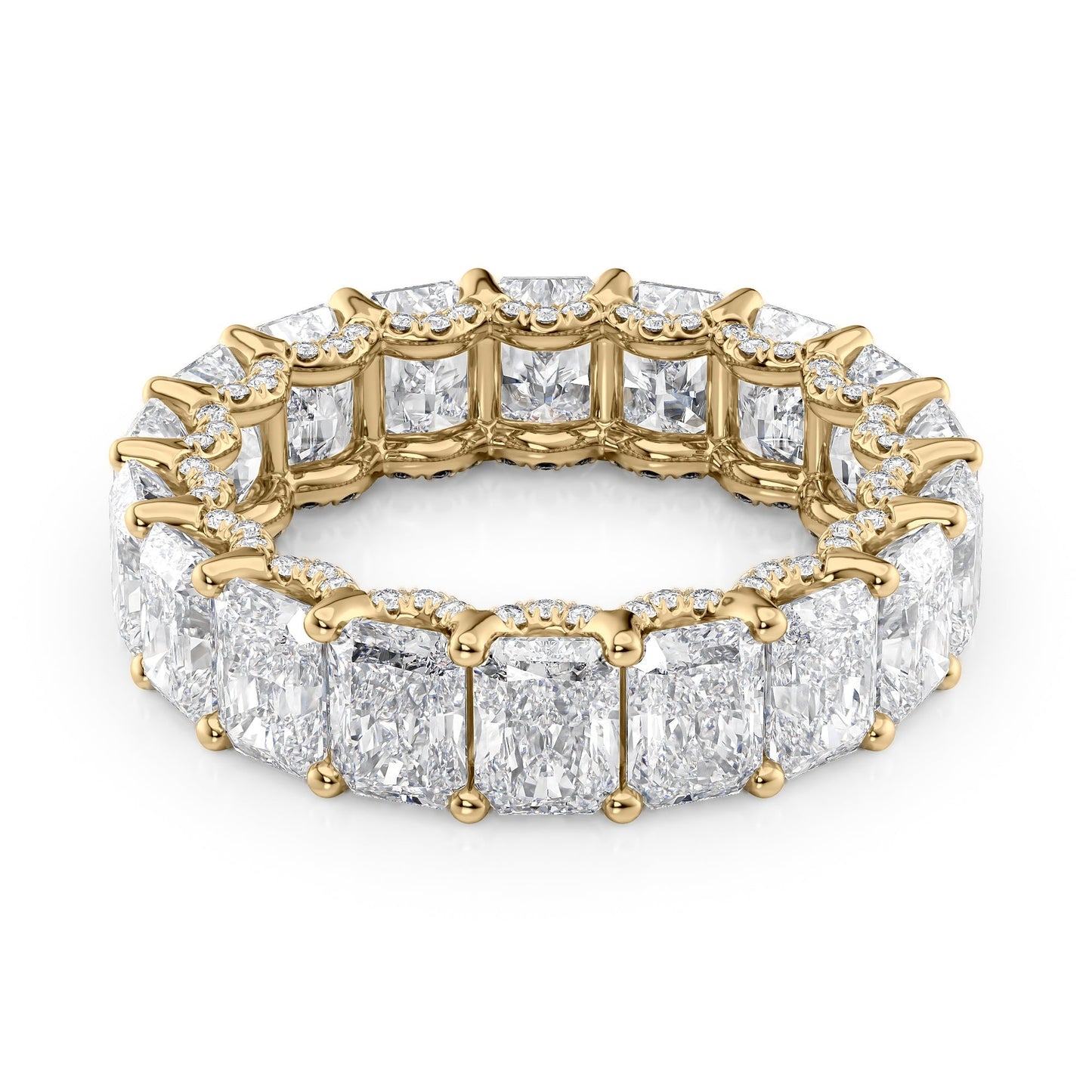 7.3ct Rashara Round Cut Moissanite Ring - Gold