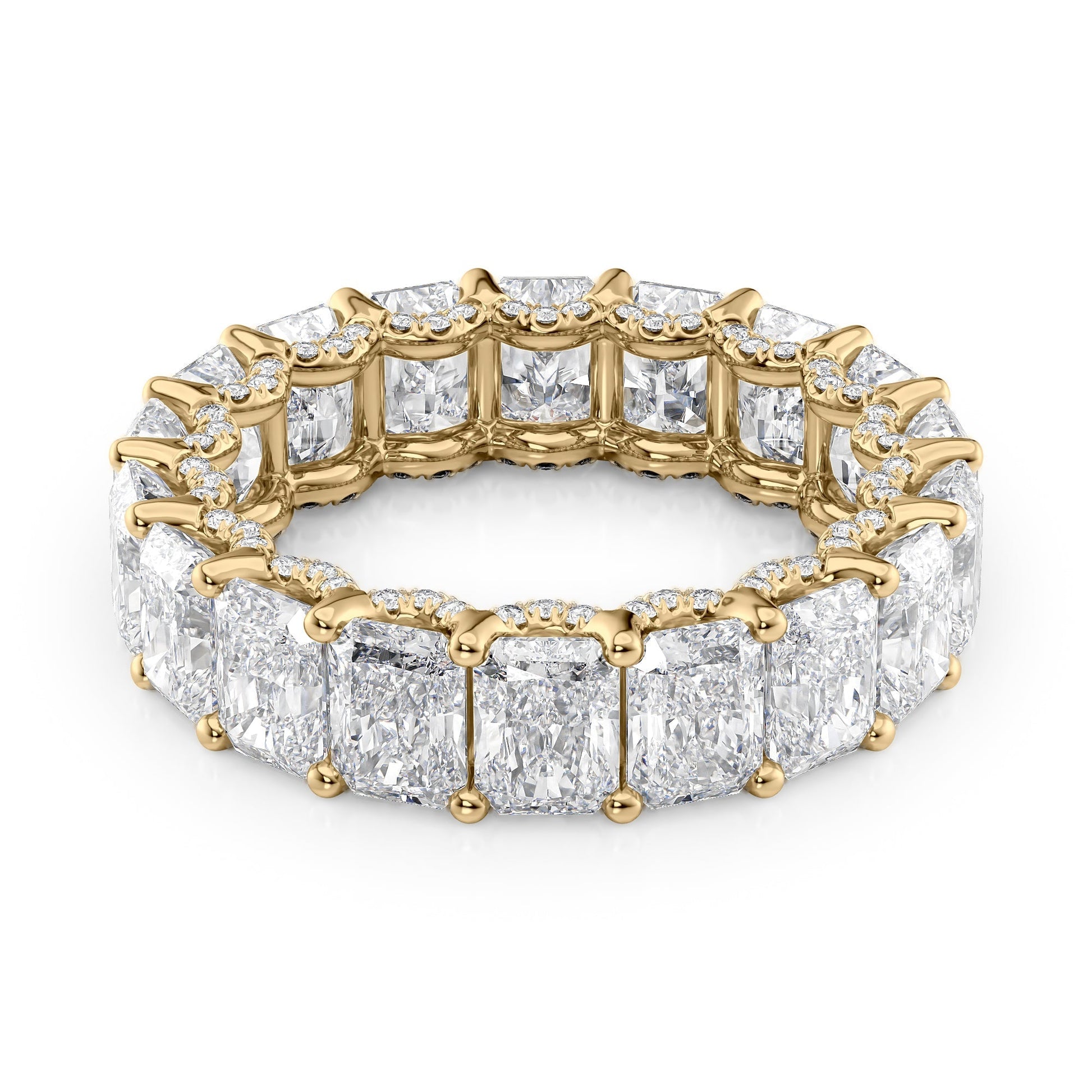 7.3ct Rashara Round Cut Moissanite Ring - Gold