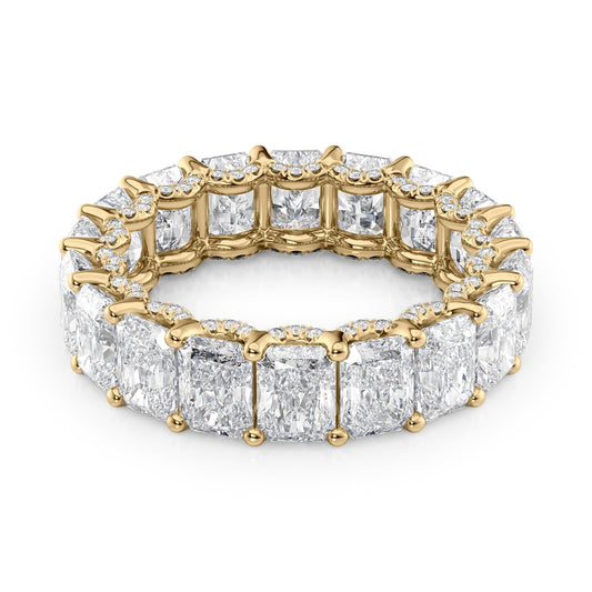 7.3ct Rashara Round Cut Moissanite Ring - Gold