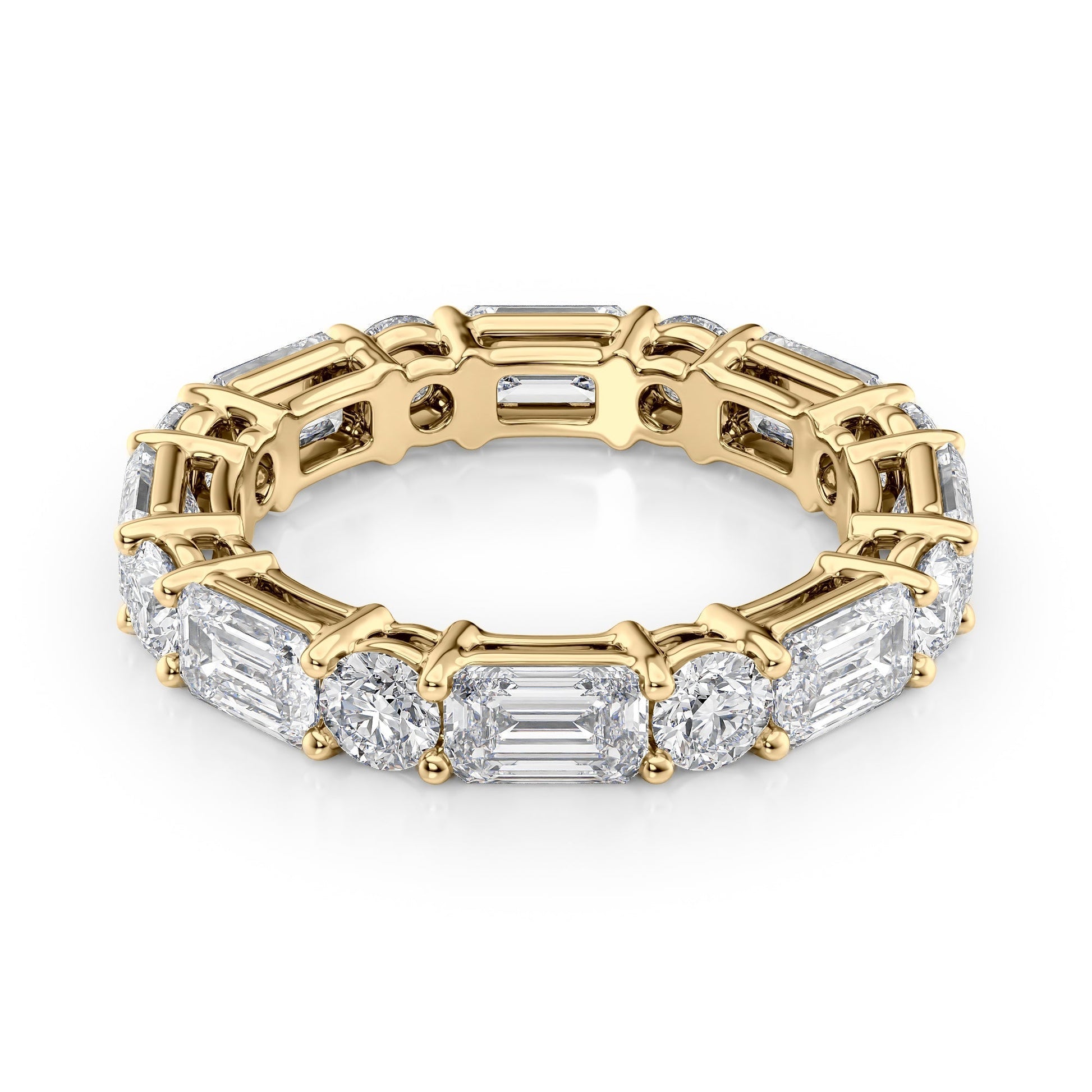 4.4ct Alya Round Cut Moissanite Ring - Gold