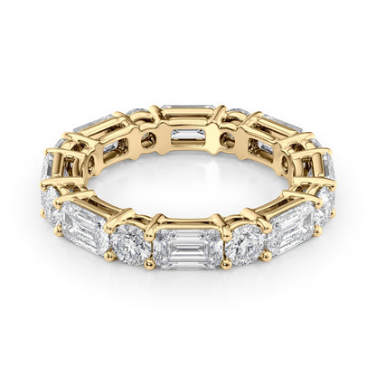4.4ct Alya Round Cut Moissanite Ring - Gold