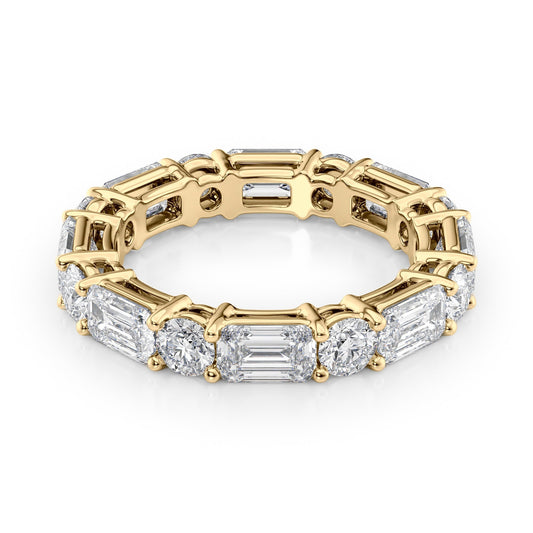 4.4ct Alya Round Cut Moissanite Ring - Gold