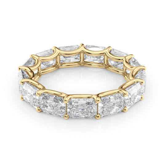 5ct Kirsara Radiant Cut Moissanite Ring - Gold