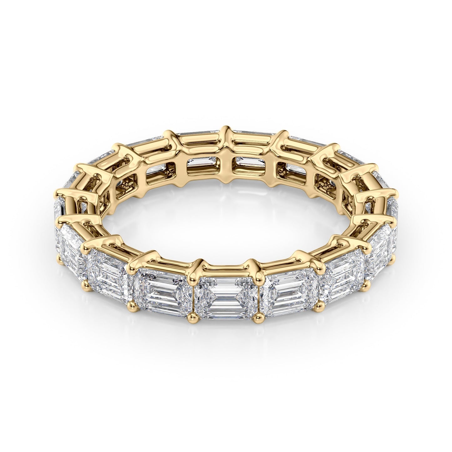 4ct Virama Emerald Cut Moissanite Ring - Gold