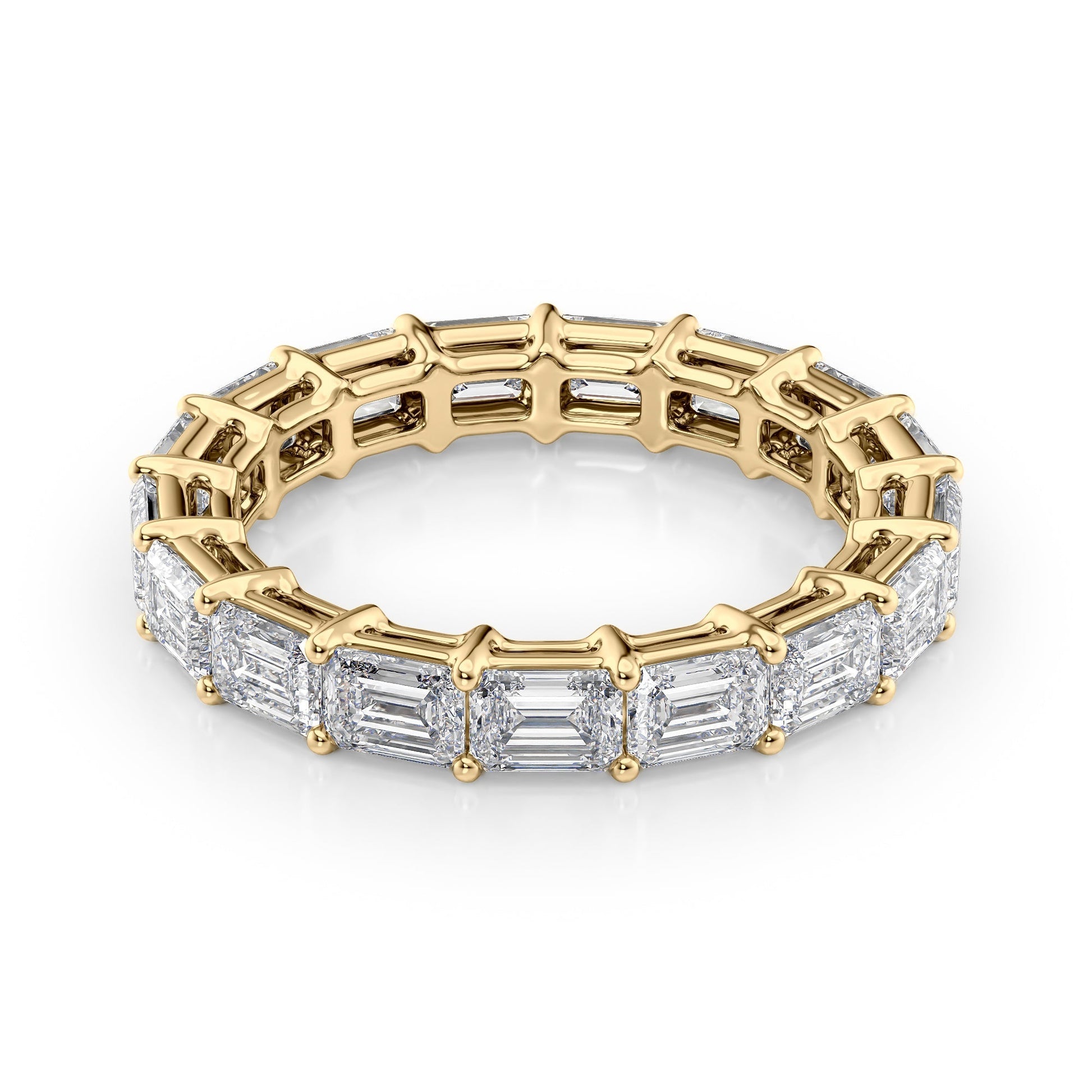 4ct Virama Emerald Cut Moissanite Ring - Gold
