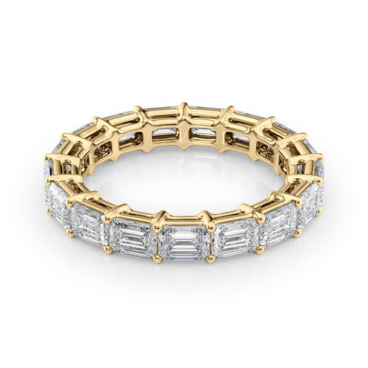4ct Virama Emerald Cut Moissanite Ring - Gold