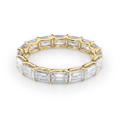 4ct Belicia Emerald Cut Moissanite Ring - Gold