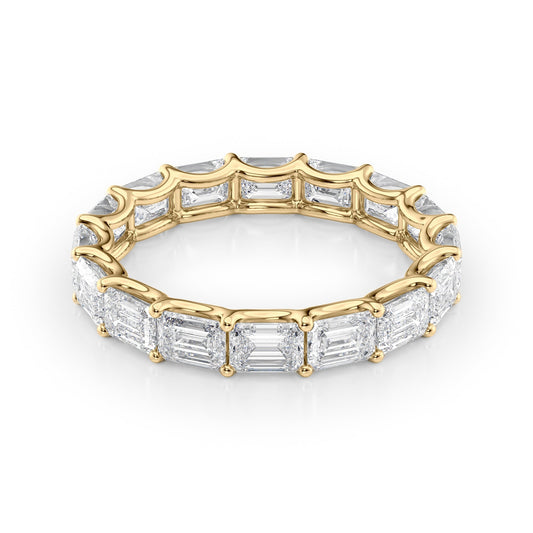 4ct Belicia Emerald Cut Moissanite Ring - Gold