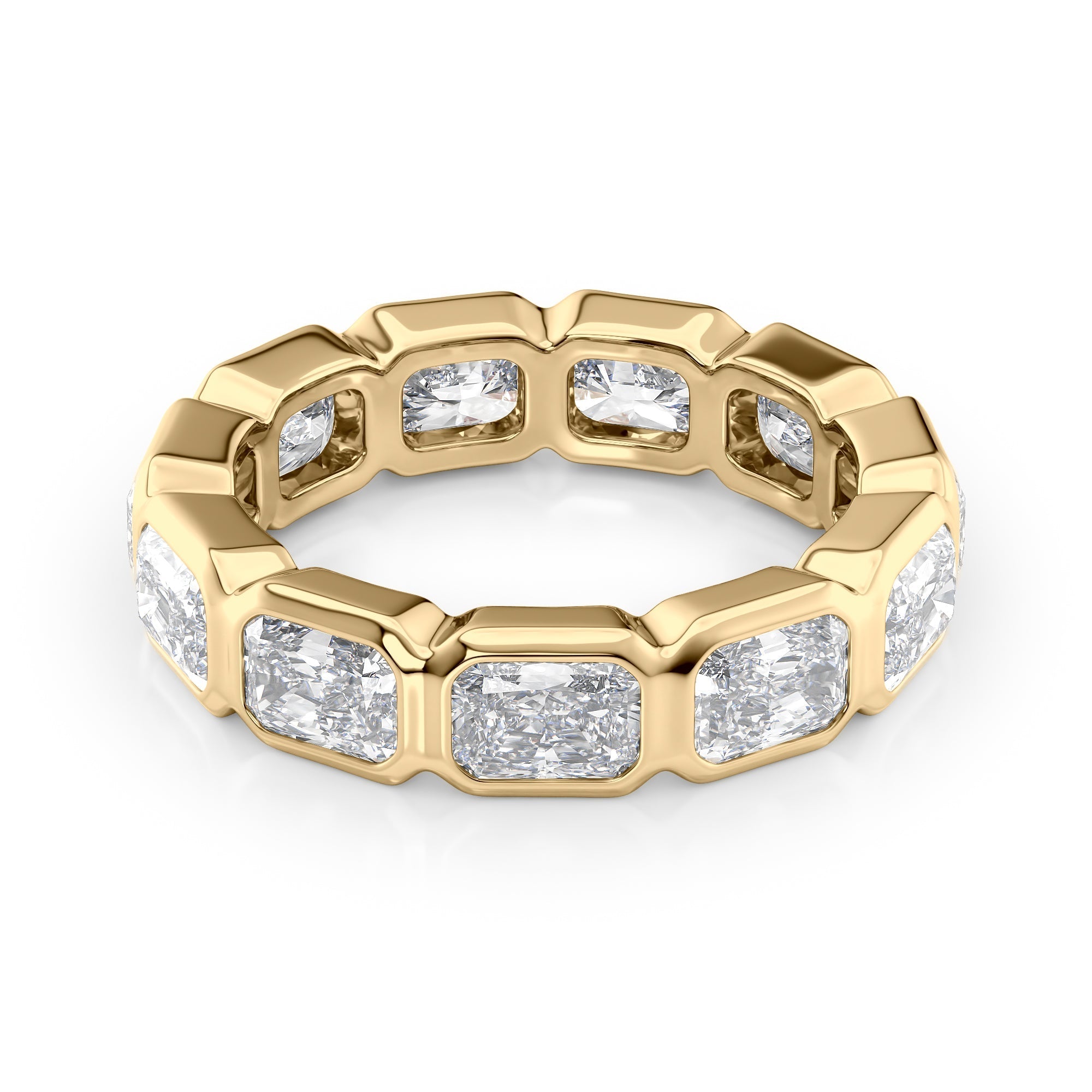 4.5ct Patricia Radiant Cut Moissanite Ring - Gold