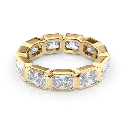 4.5ct Patricia Radiant Cut Moissanite Ring - Gold