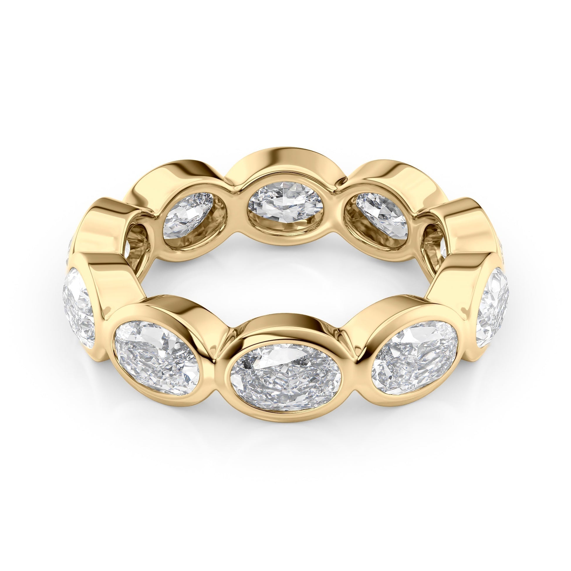 4ct Amora Oval Cut Moissanite Ring - Gold