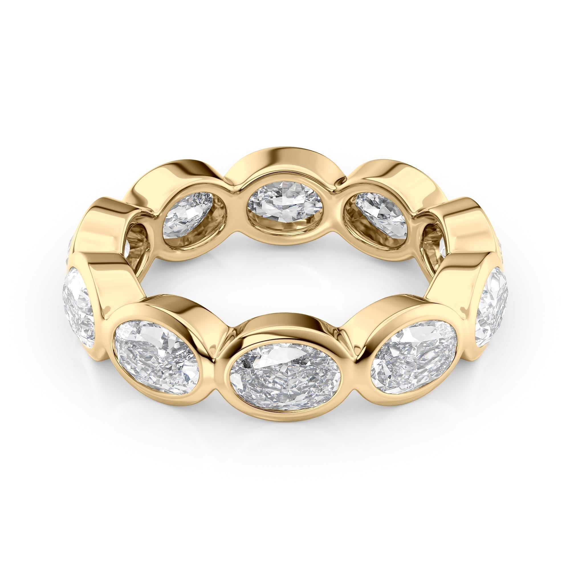 4ct Amora Oval Cut Moissanite Ring - Gold