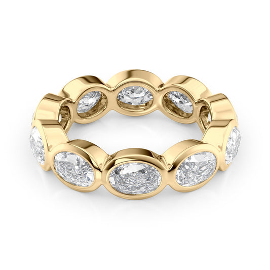 4ct Amora Oval Cut Moissanite Ring - Gold