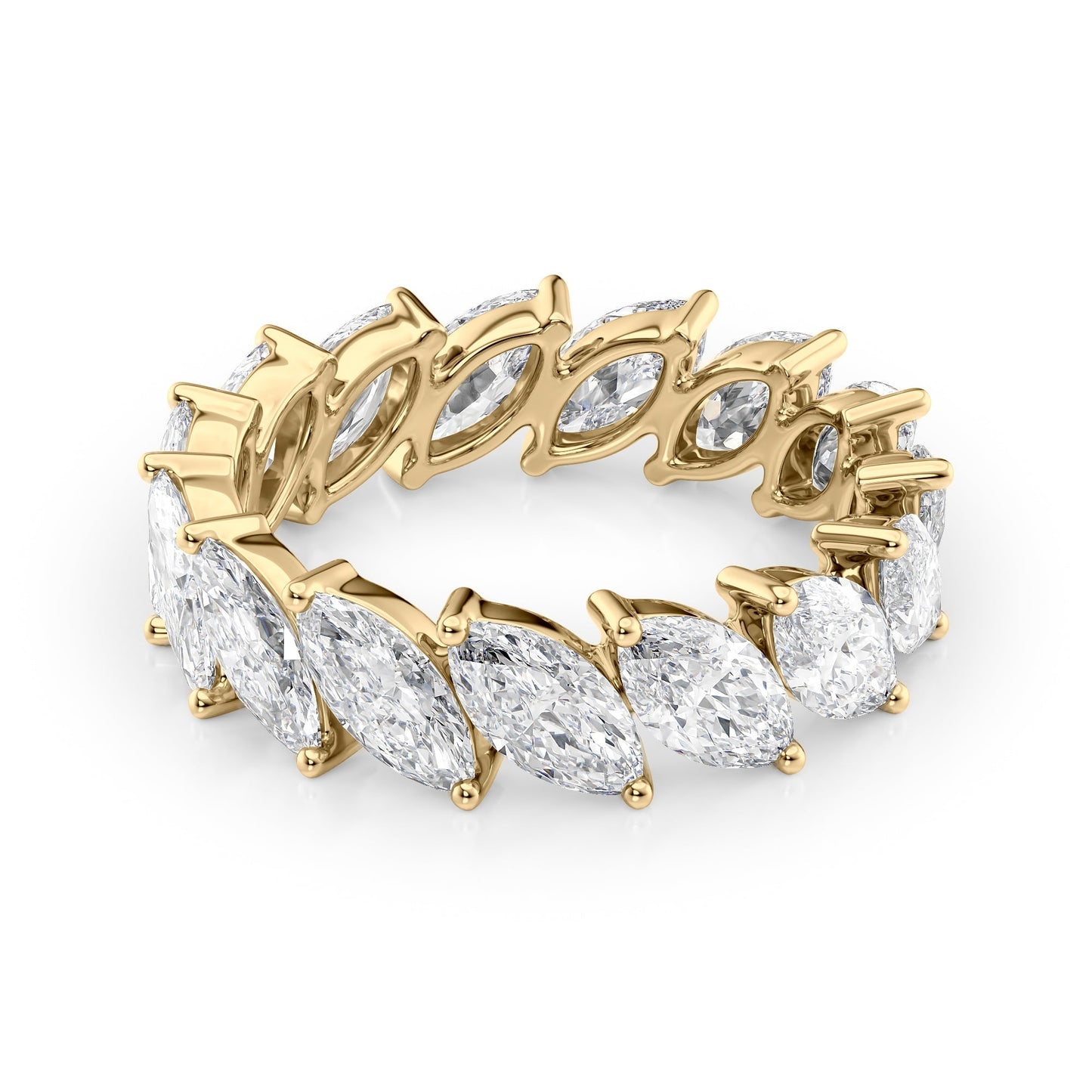 5ct Daylina Marquise Cut Moissanite Ring - Gold