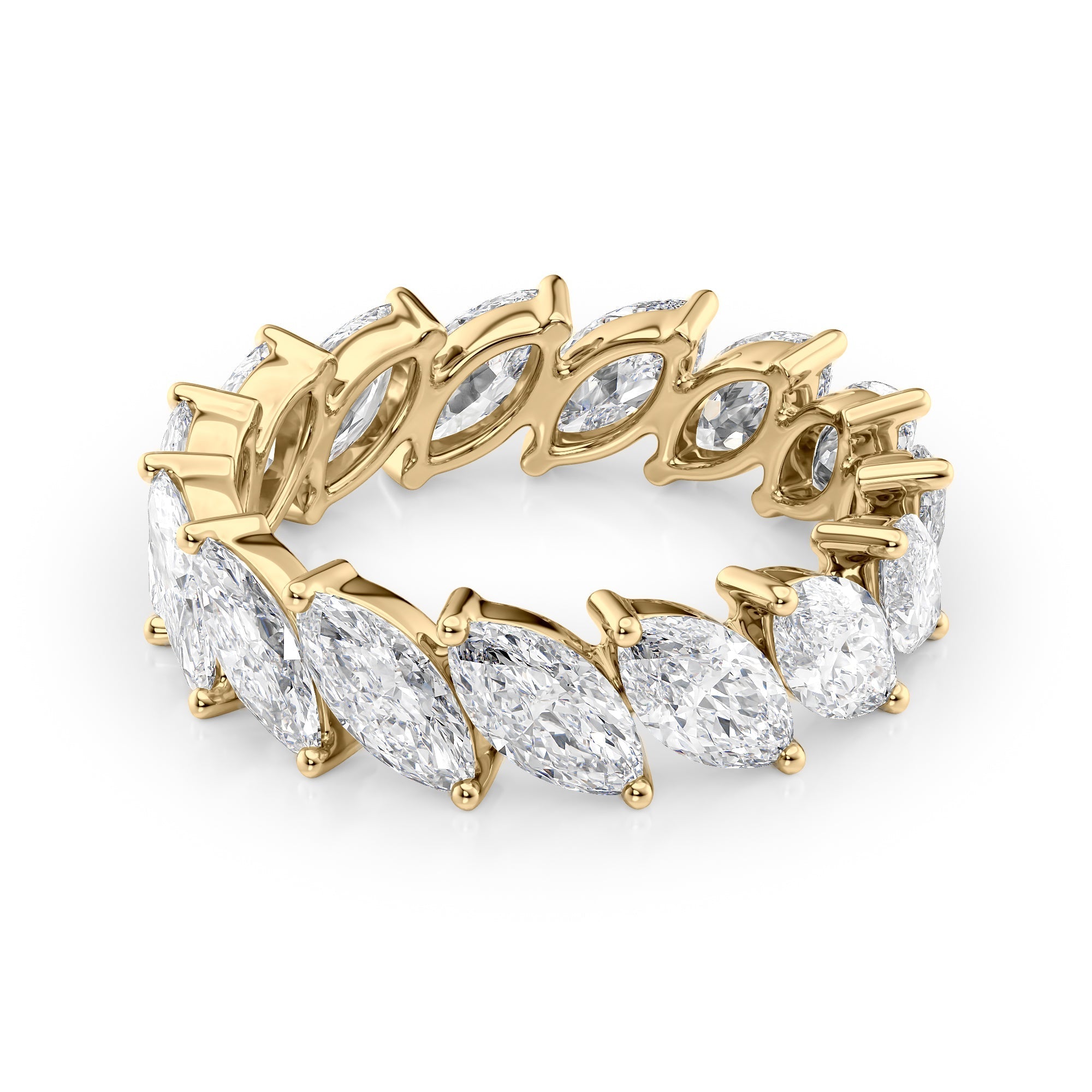 5ct Daylina Marquise Cut Moissanite Ring - Gold