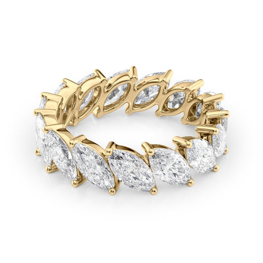 5ct Daylina Marquise Cut Moissanite Ring - Gold