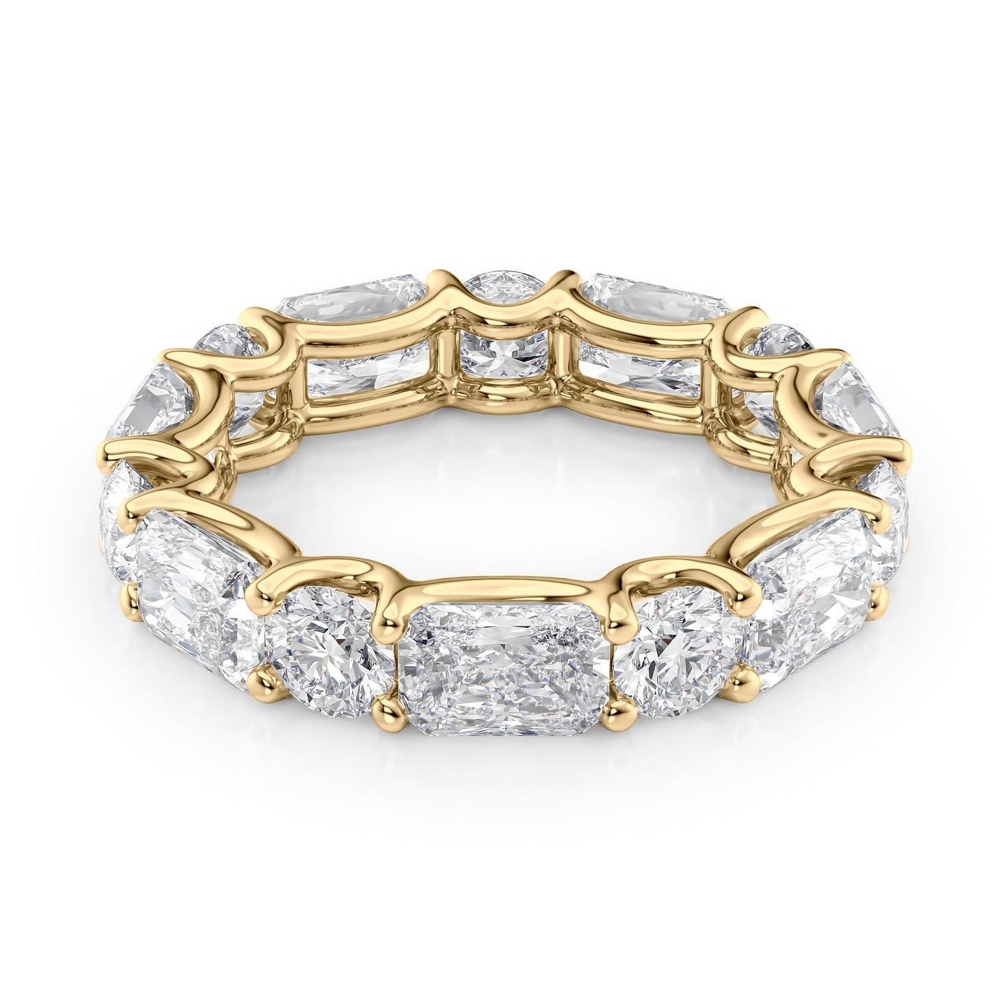 5.7ct Irina Round Cut Moissanite Ring - Gold
