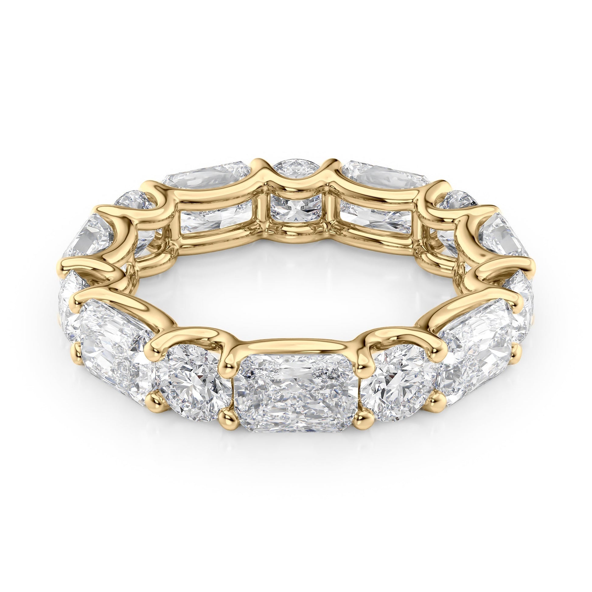 5.7ct Irina Round Cut Moissanite Ring - Gold