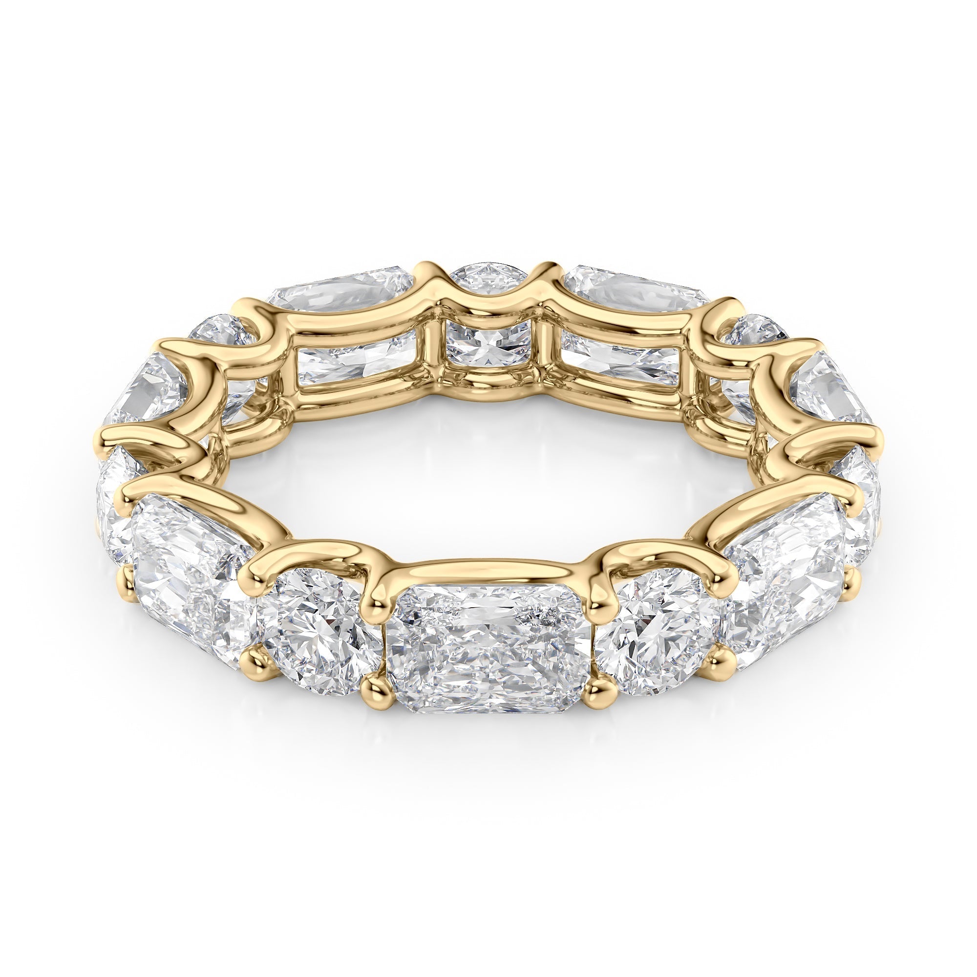 5.7ct Irina Round Cut Moissanite Ring - Gold