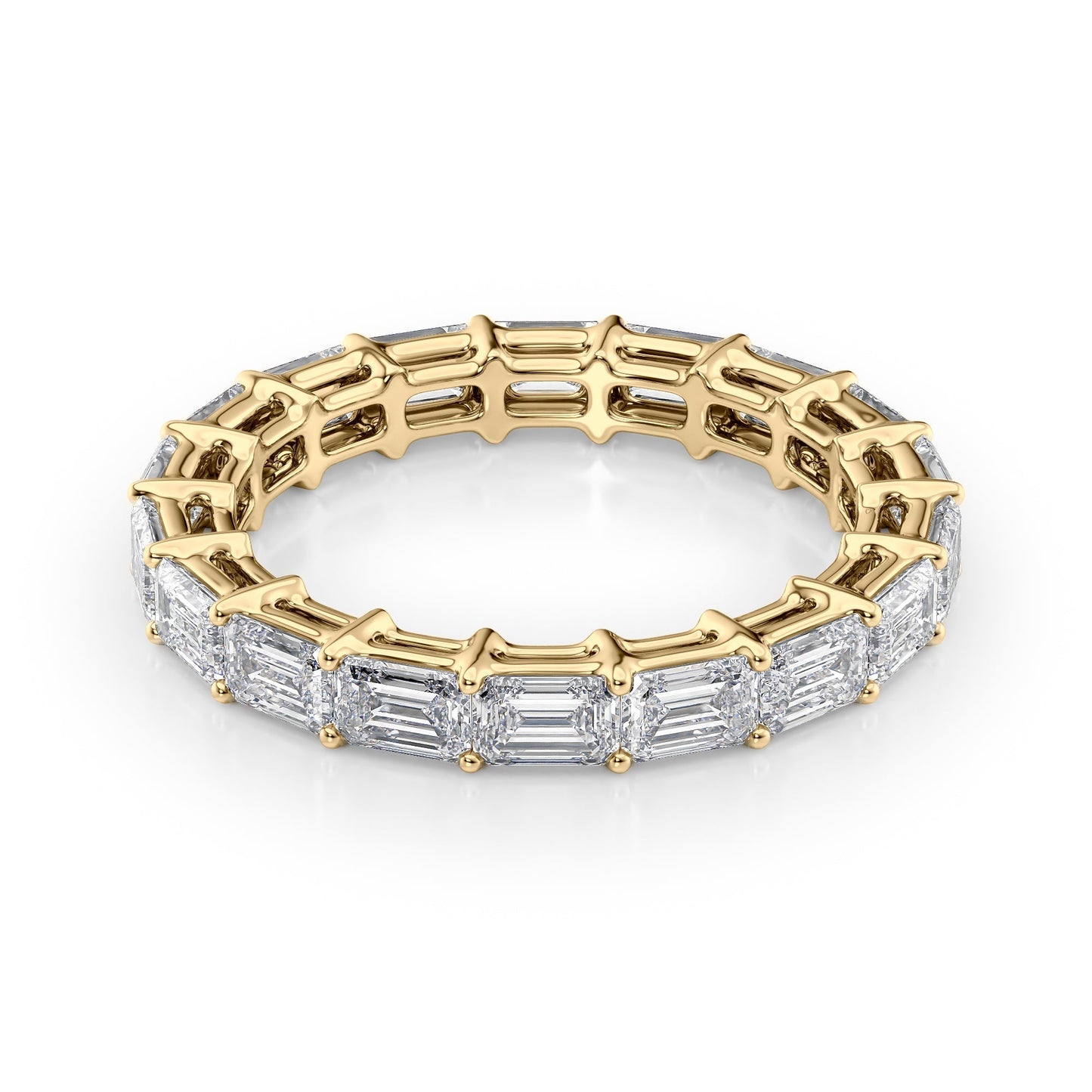 3.5ct Jasmira Emerald Cut Moissanite Ring - Gold
