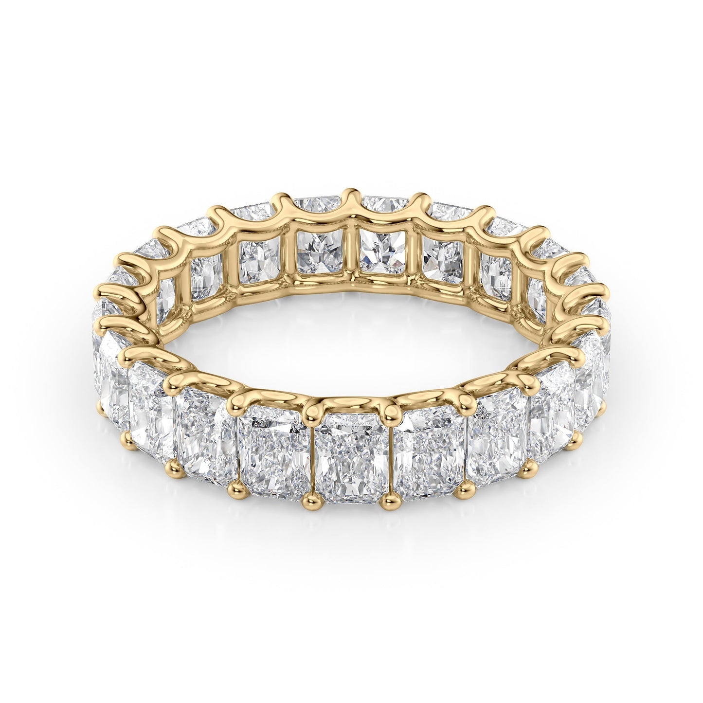 4ct Tobara Round Cut Moissanite Ring - Gold