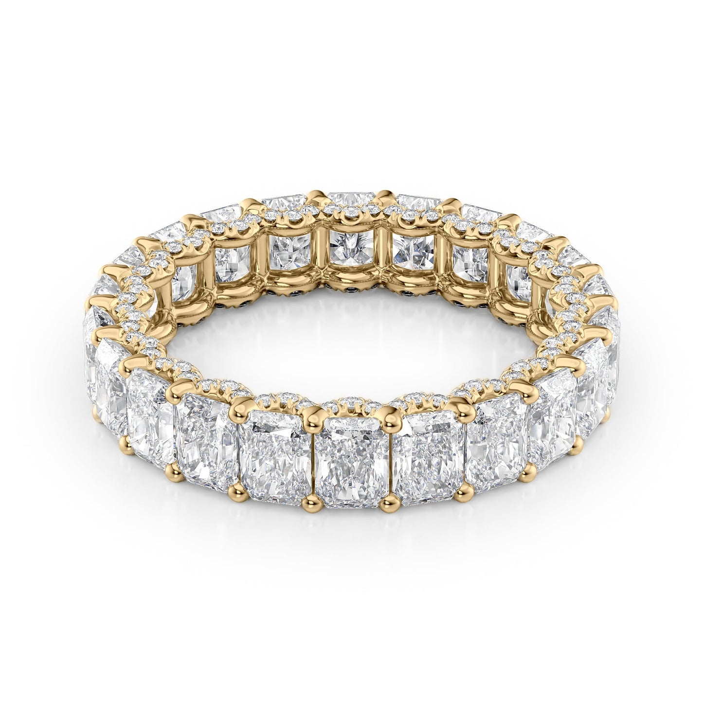4.3ct Bena Round Cut Moissanite Ring - Gold