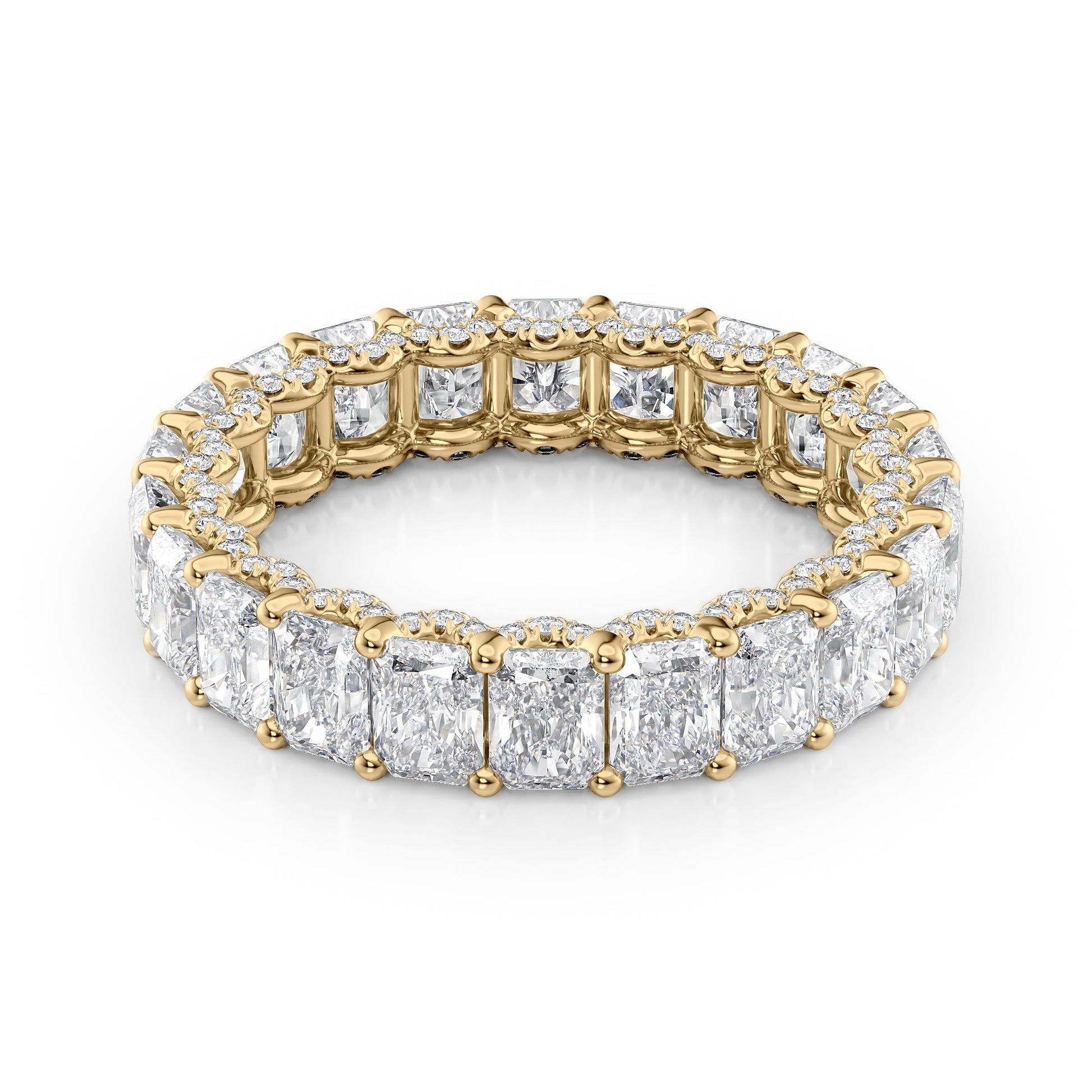 4.3ct Bena Round Cut Moissanite Ring - Gold