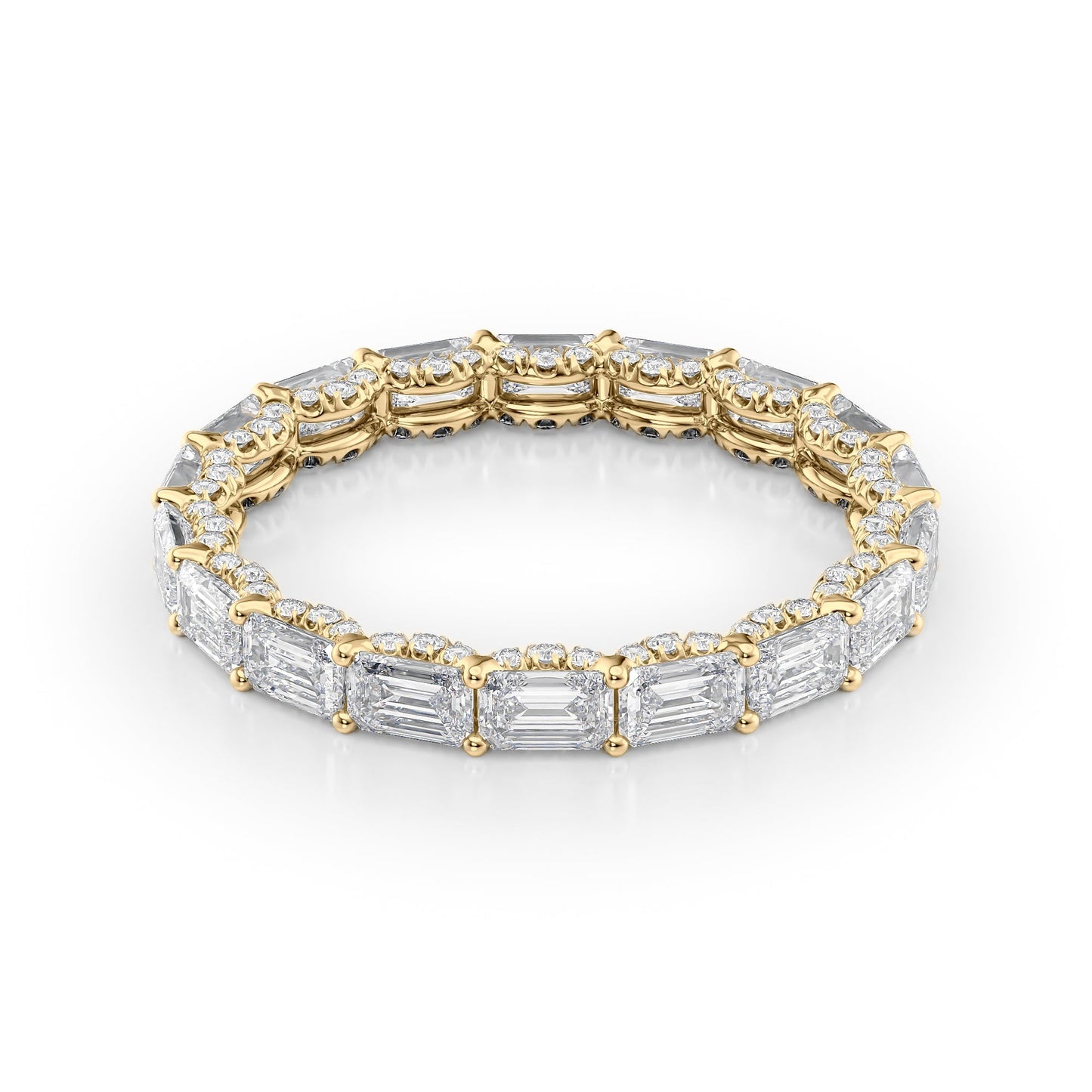 2.8ct Numara Emerald Cut Moissanite Ring - Gold