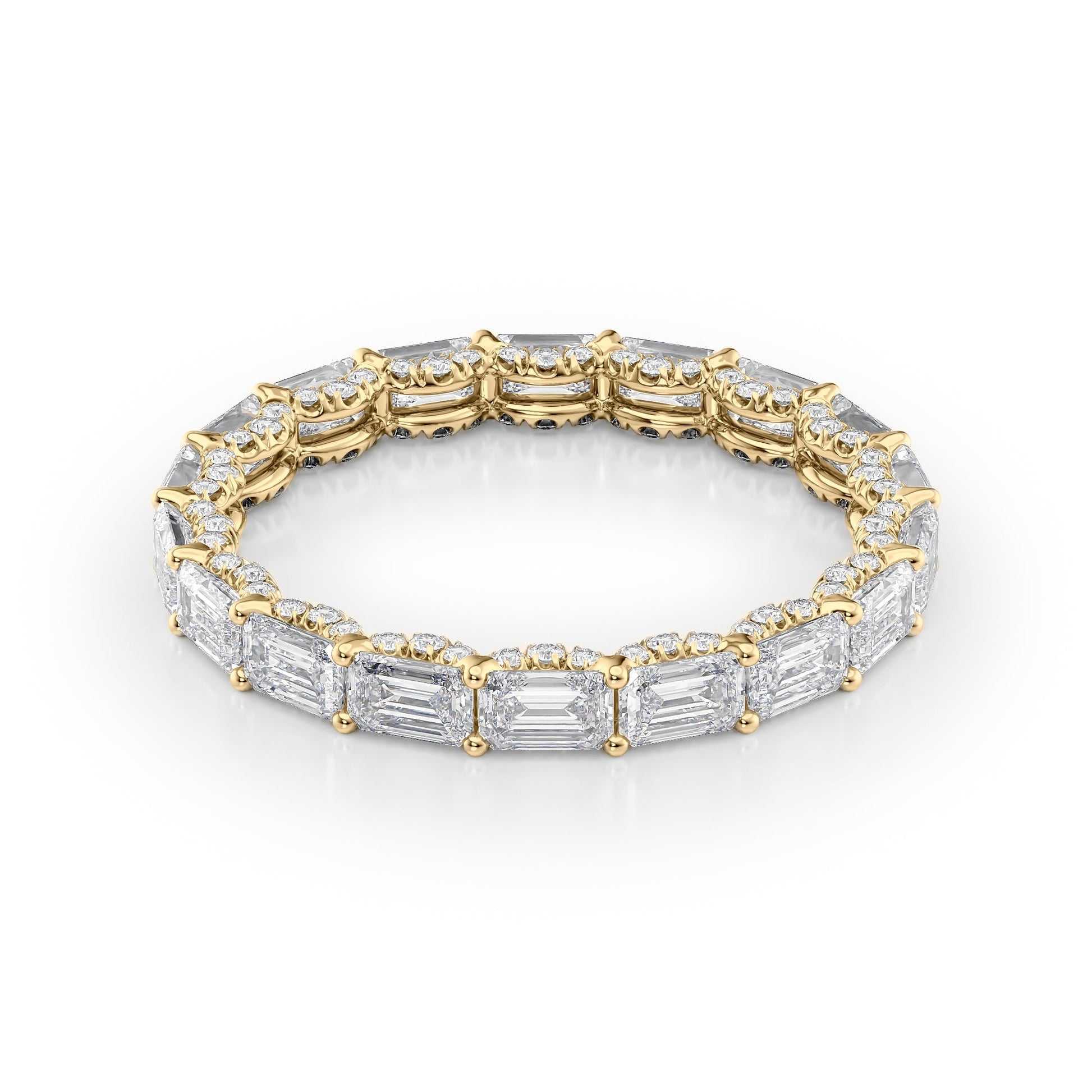 2.8ct Numara Emerald Cut Moissanite Ring - Gold