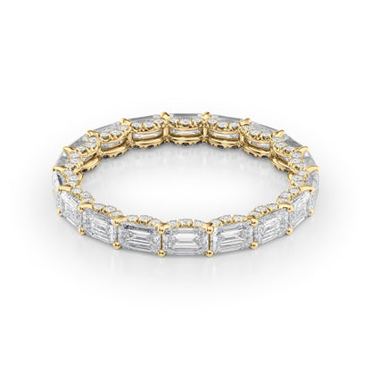 2.8ct Numara Emerald Cut Moissanite Ring - Gold