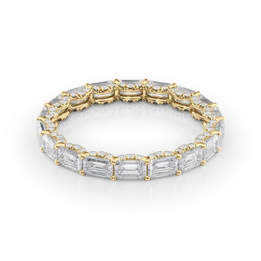 2.8ct Numara Emerald Cut Moissanite Ring - Gold