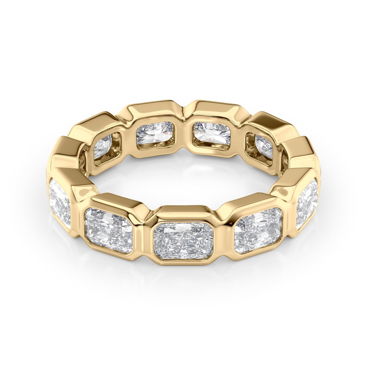 3.3ct Fabia Radiant Cut Moissanite Ring - Gold