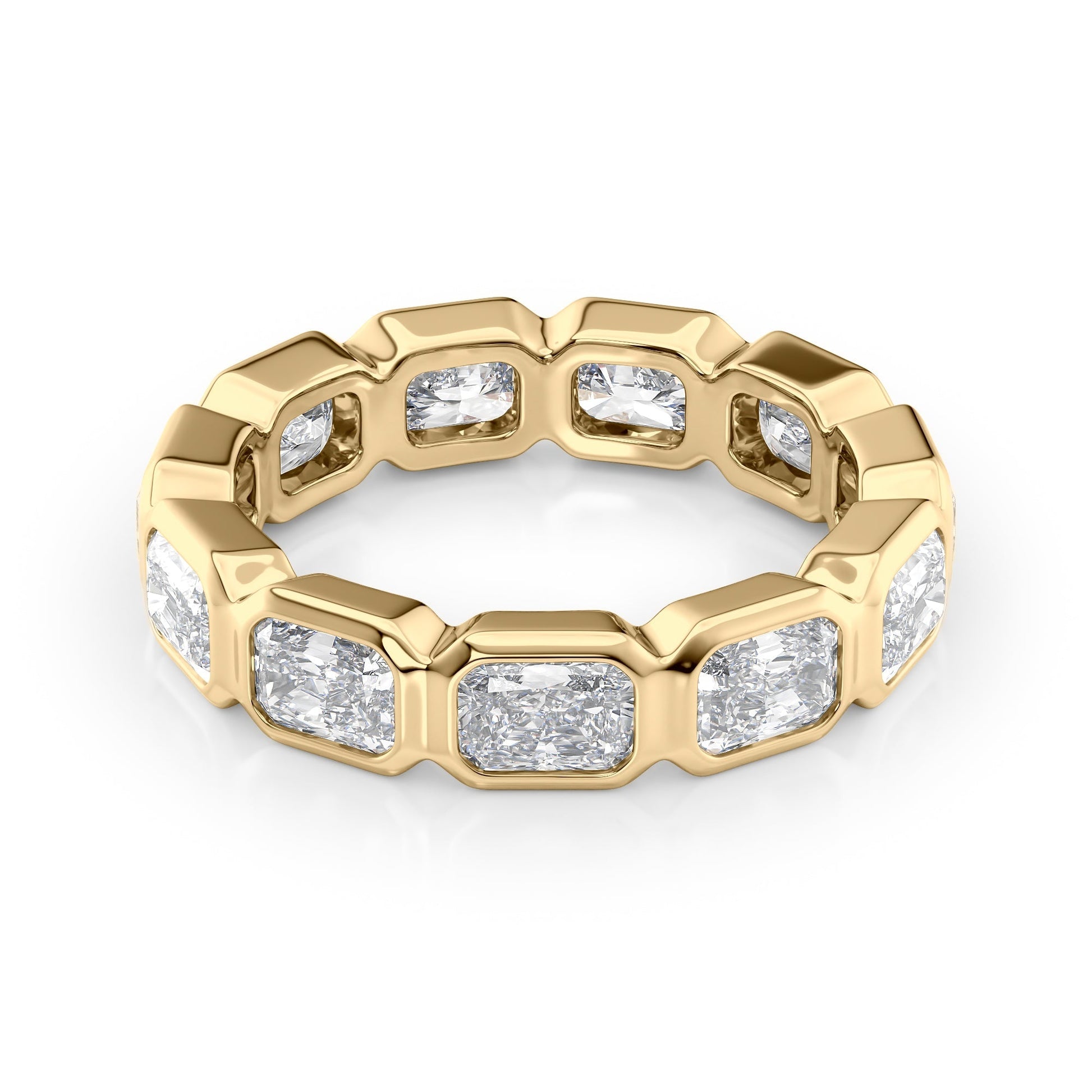 3.3ct Fabia Radiant Cut Moissanite Ring - Gold