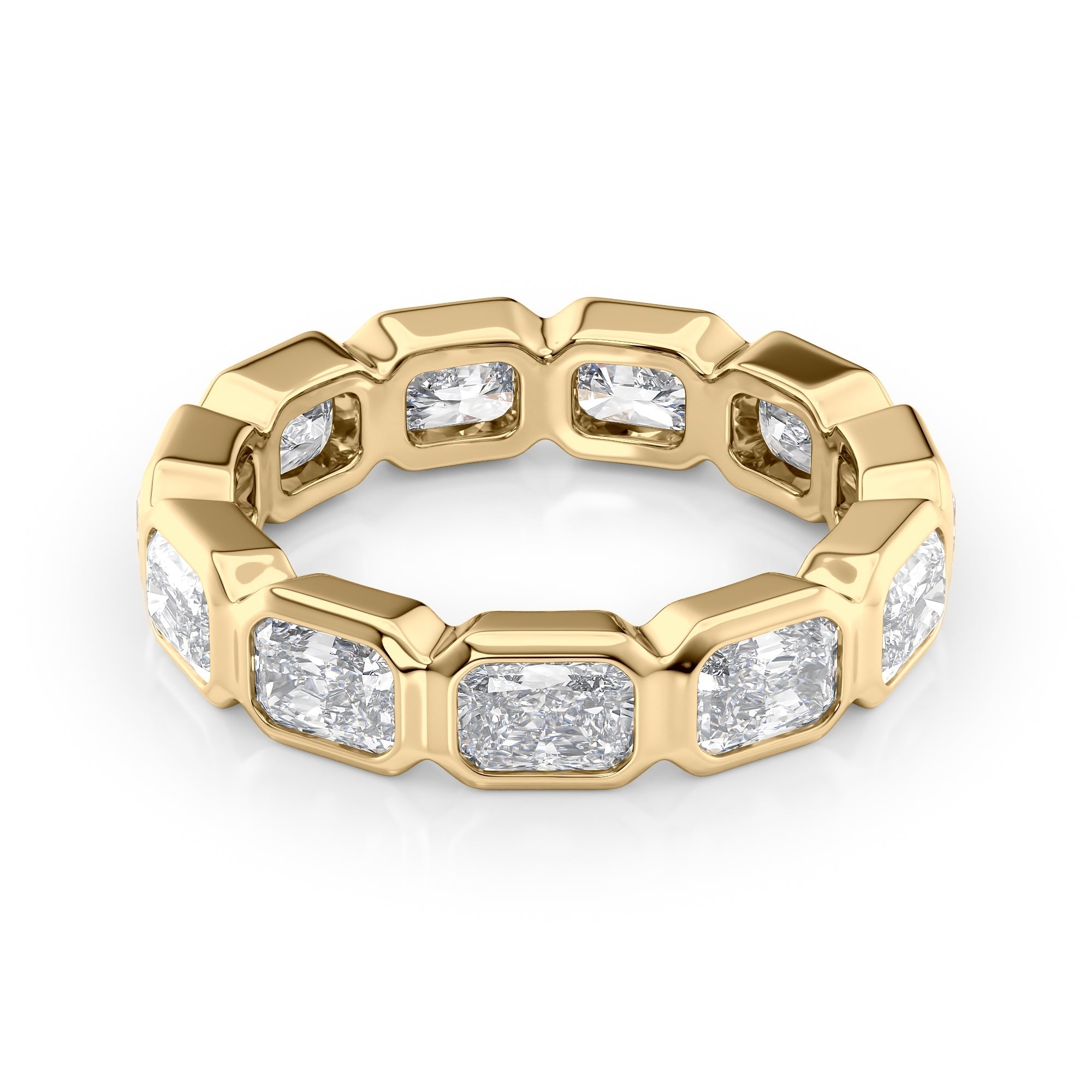 3.3ct Fabia Radiant Cut Moissanite Ring - Gold