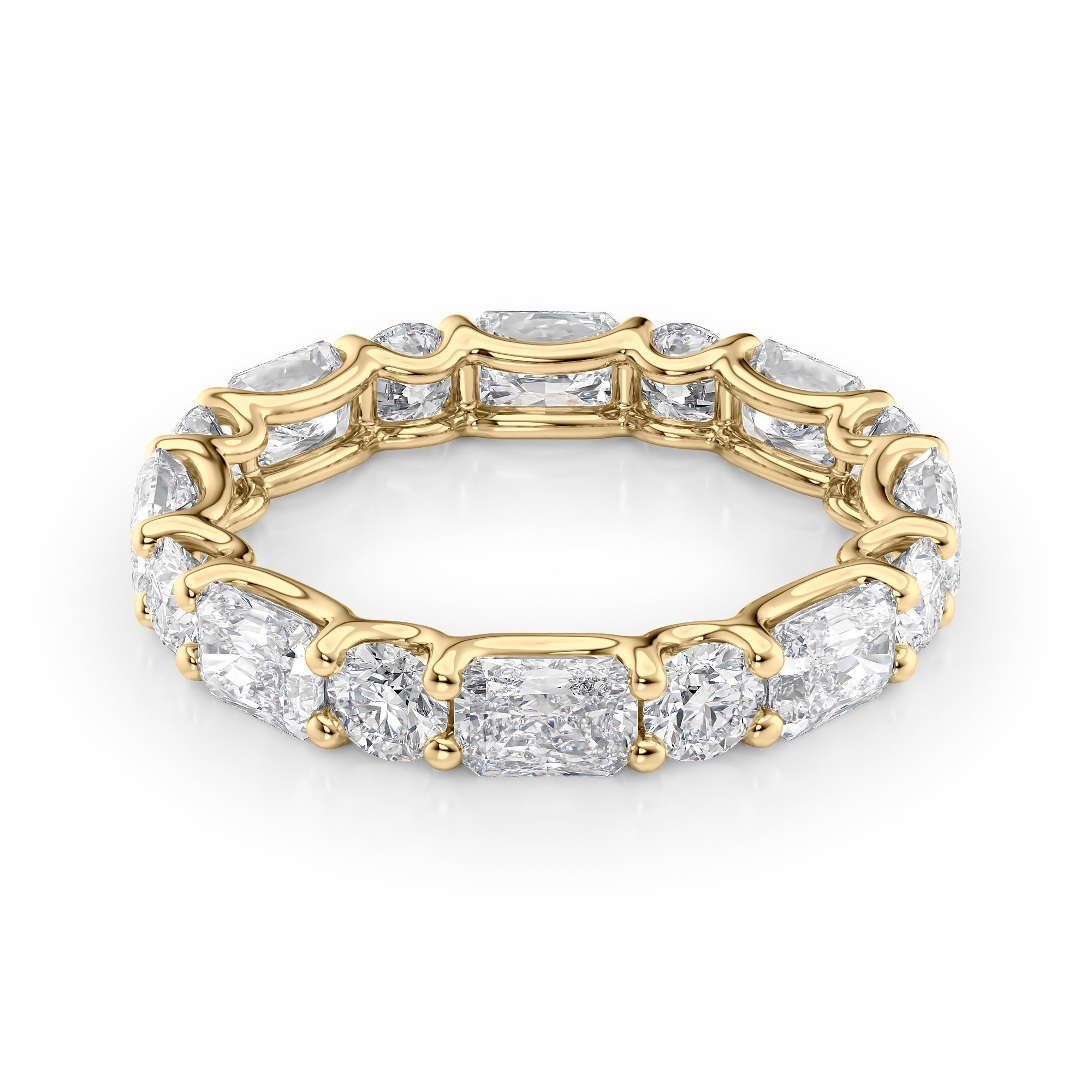 3.7ct Anise Round Cut Moissanite Ring - Gold