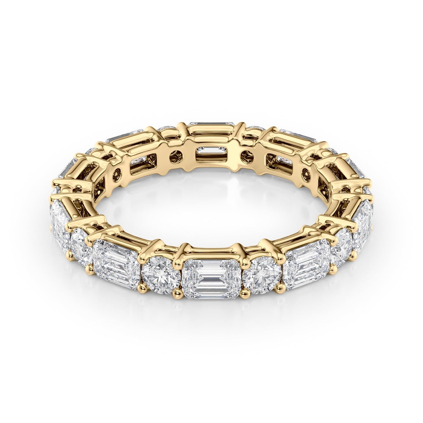 3.3ct Astoria Round Cut Moissanite Ring - Gold