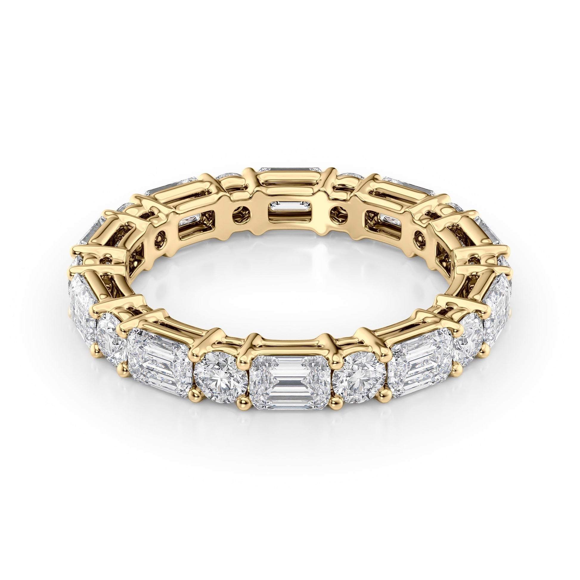 3.3ct Astoria Round Cut Moissanite Ring - Gold