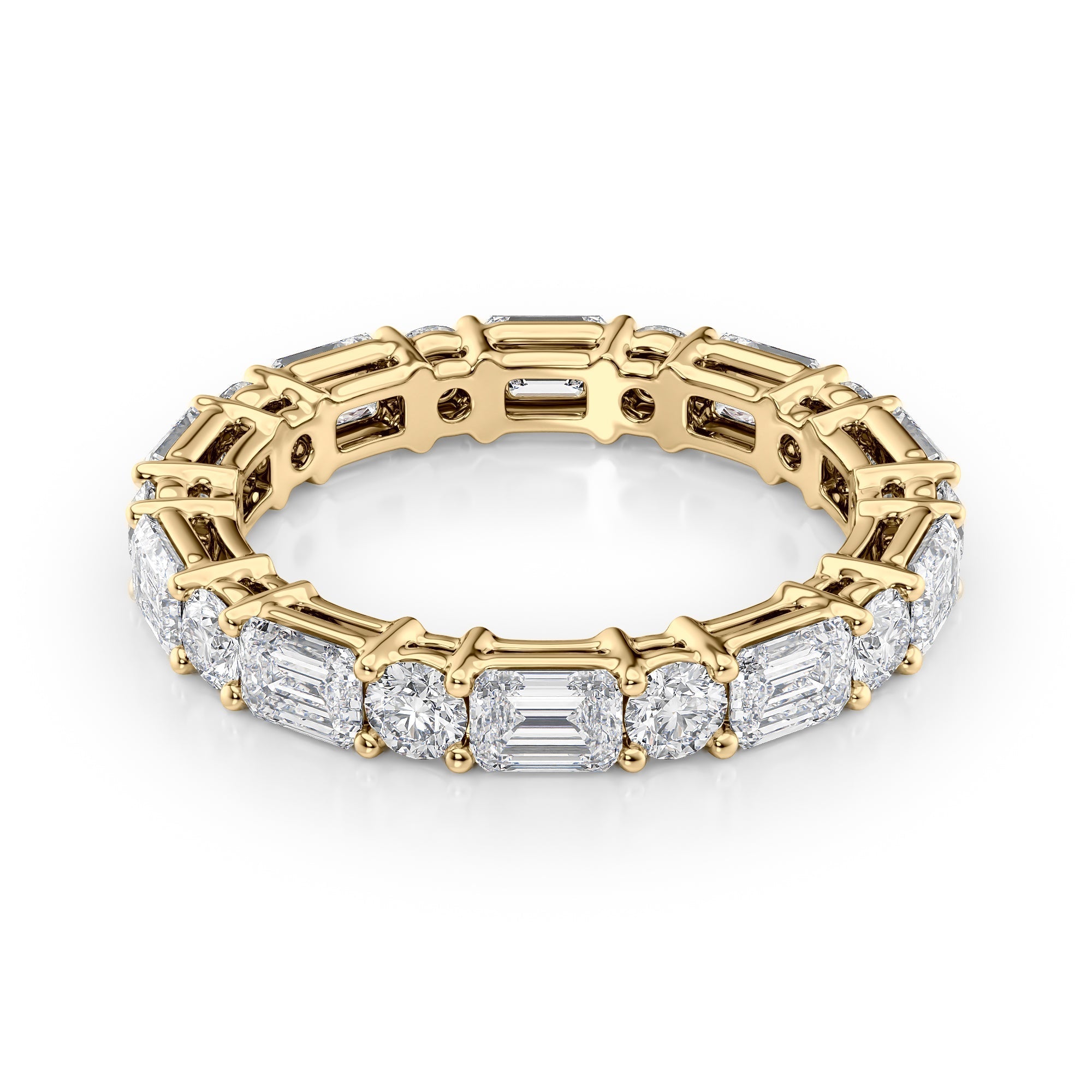 3.3ct Astoria Round Cut Moissanite Ring - Gold