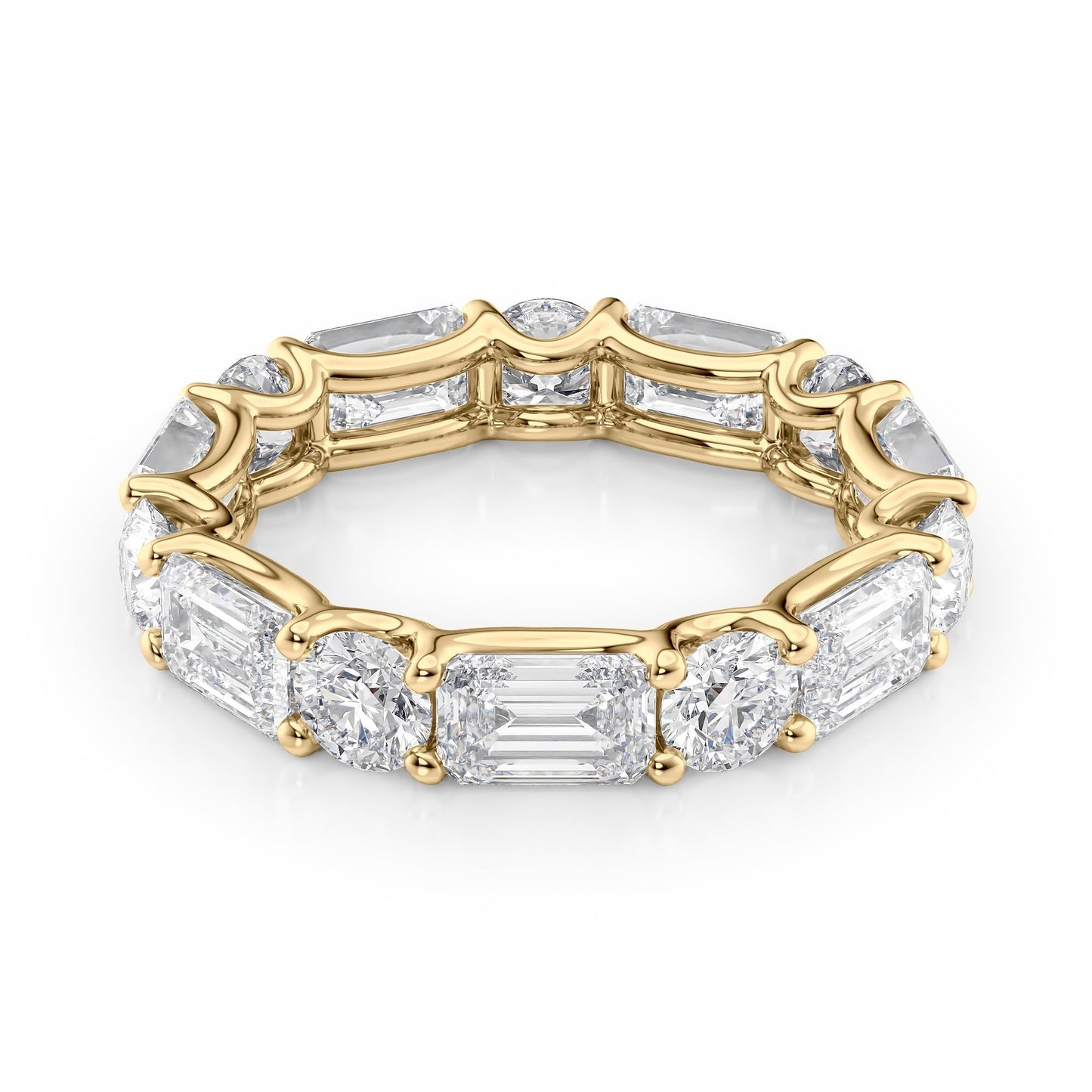 5ct Serena Round Cut Moissanite Ring - Gold