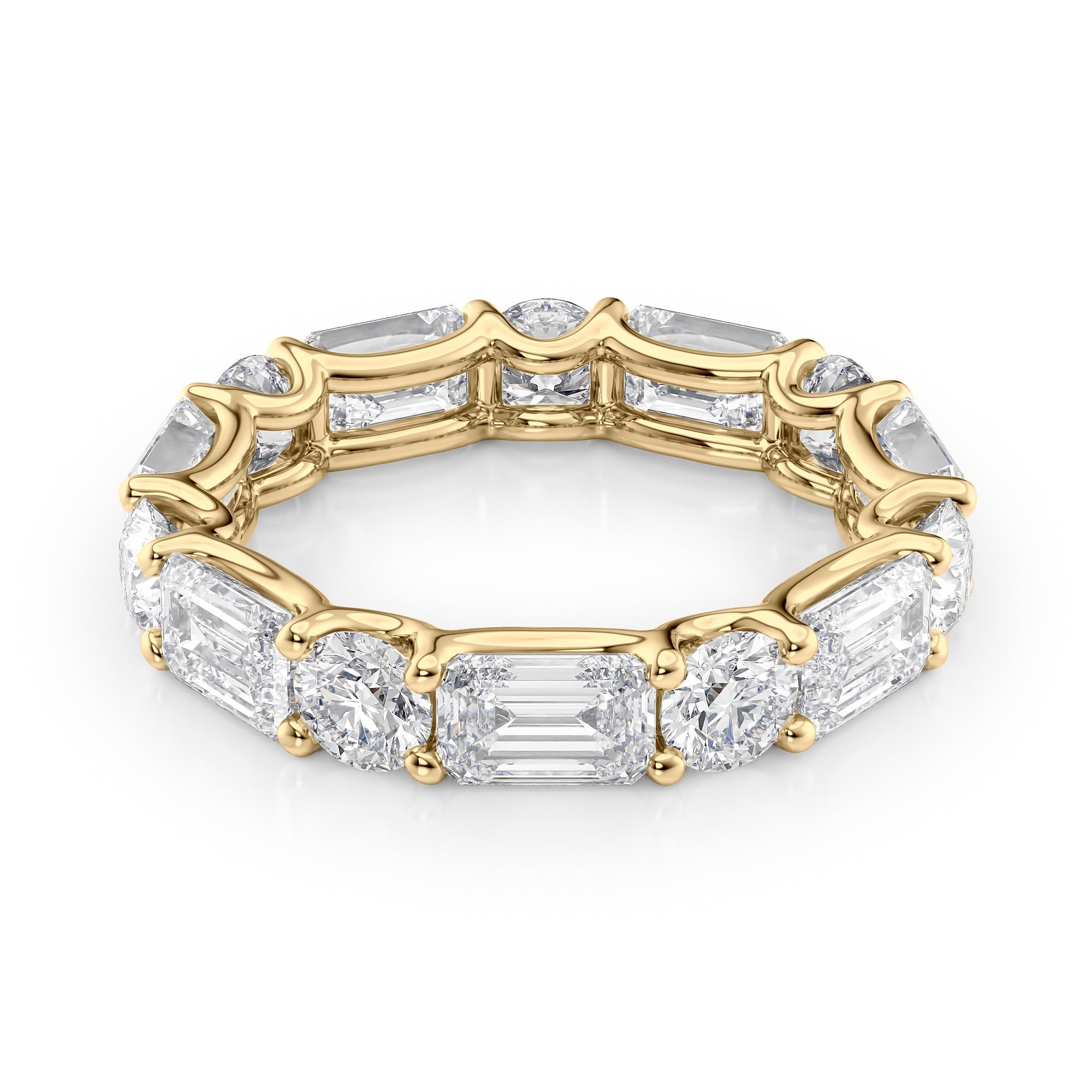 5ct Serena Round Cut Moissanite Ring - Gold