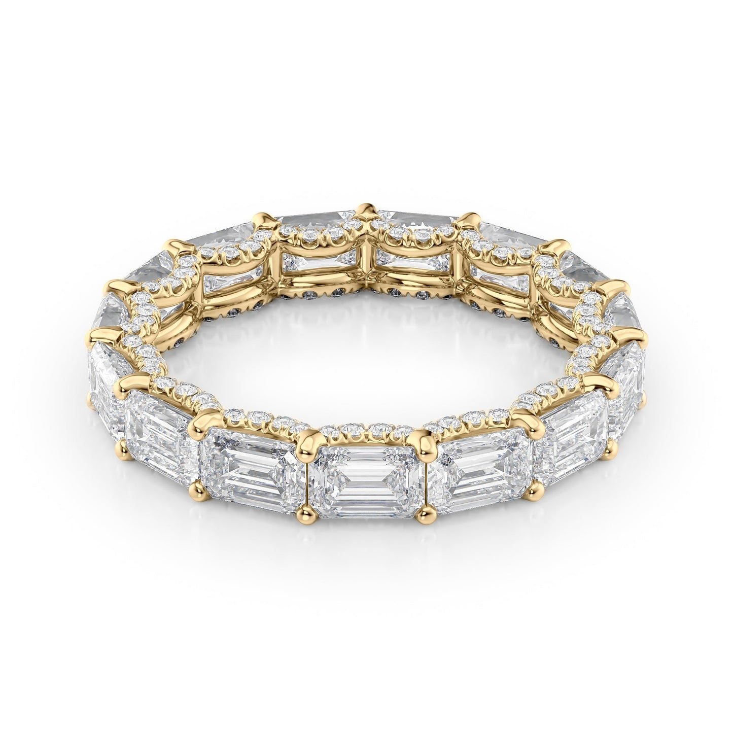 4.8ct Arvilla Emerald Cut Moissanite Ring - Gold