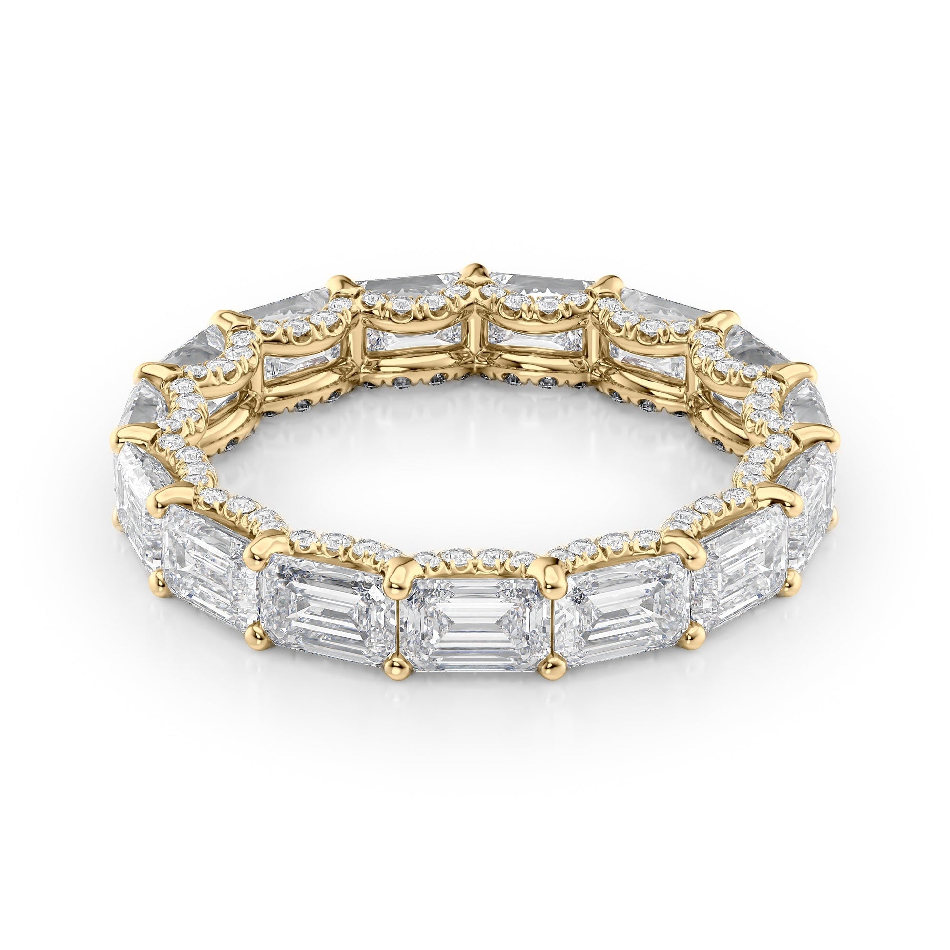 4.8ct Arvilla Emerald Cut Moissanite Ring - Gold