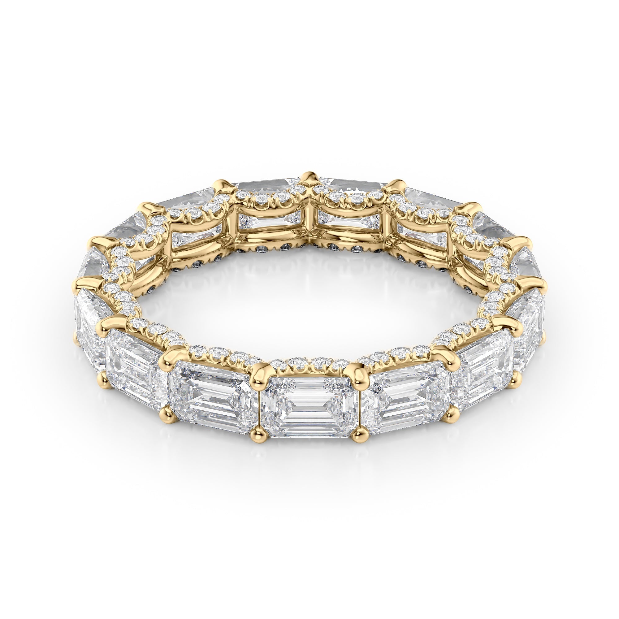 4.8ct Arvilla Emerald Cut Moissanite Ring - Gold