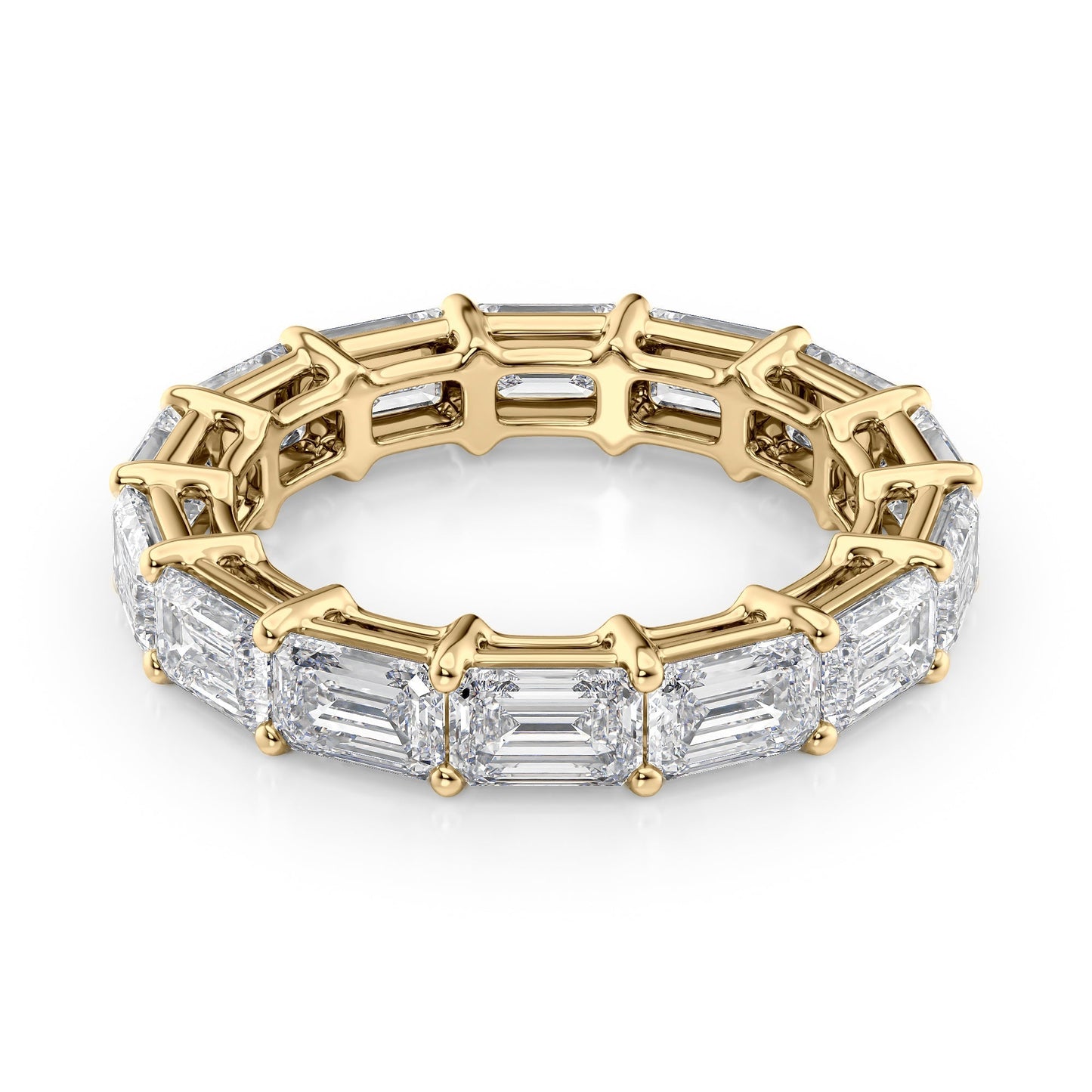 5ct Genara Emerald Cut Moissanite Ring - Gold
