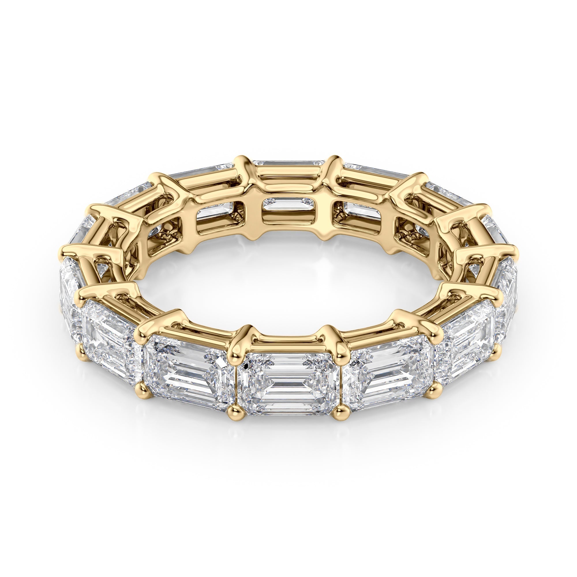 5ct Genara Emerald Cut Moissanite Ring - Gold