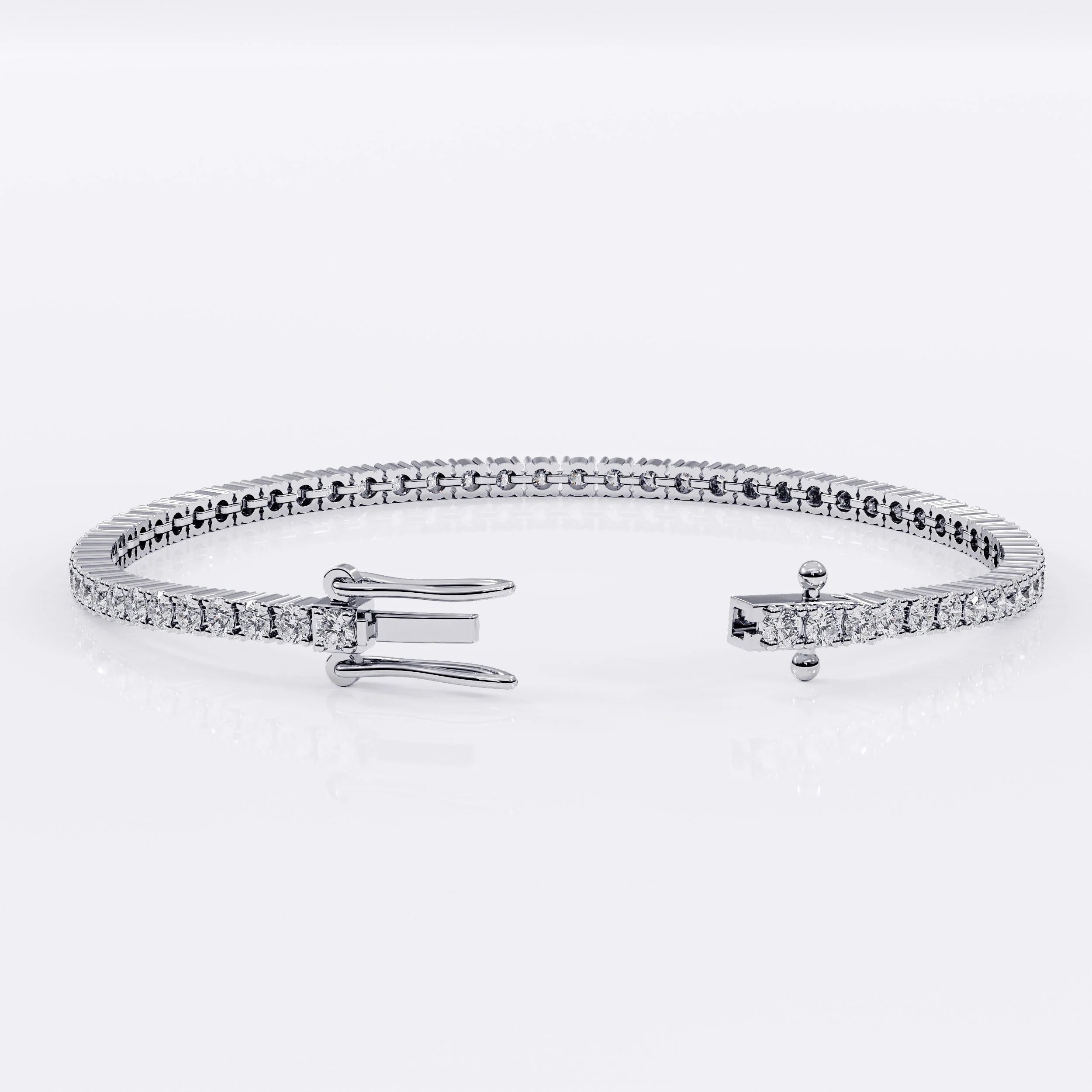 Diamond Tennis Bracelet for Women - 2mm (925 Sterling Silver)  La Stella Jewels