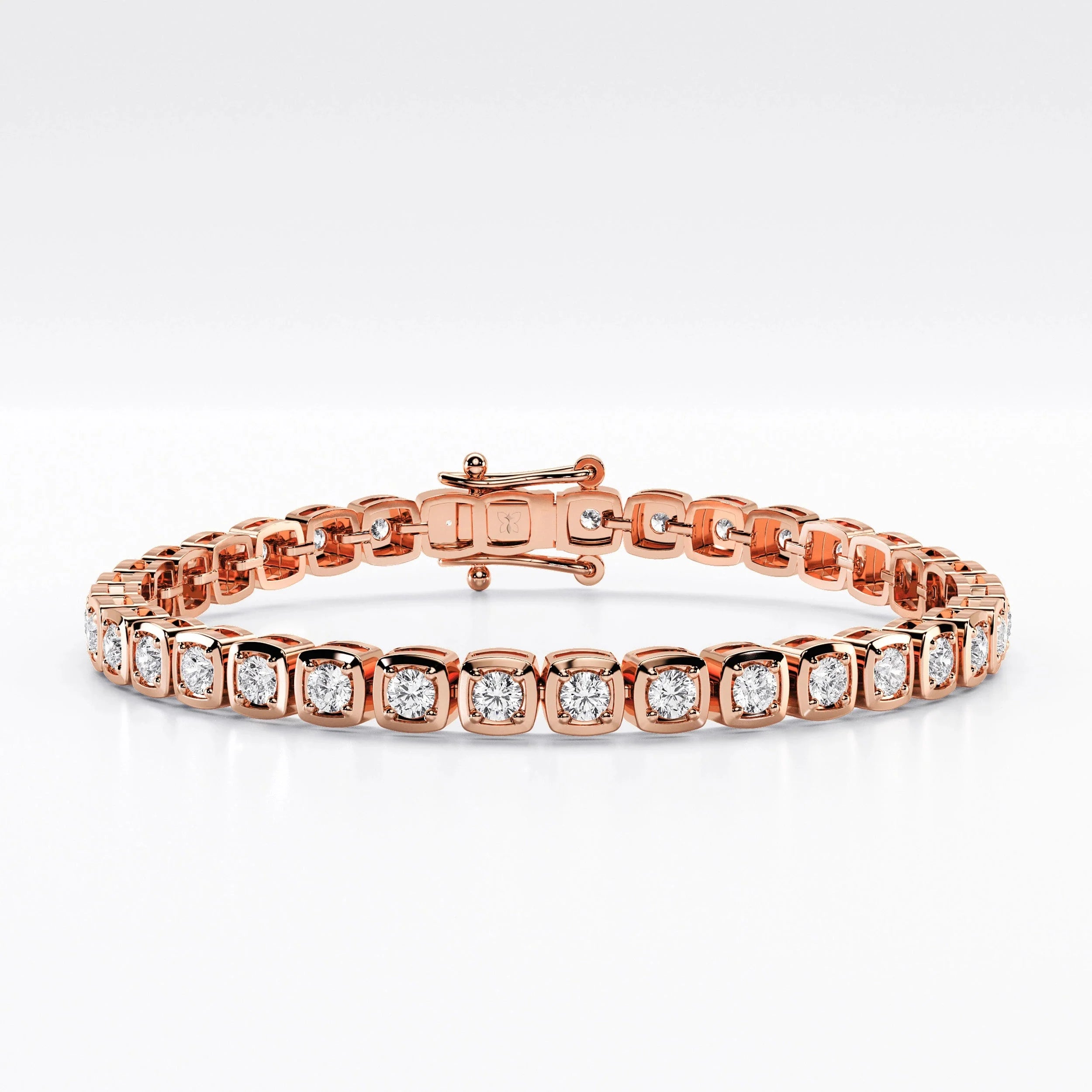 3mm Square Bezel Diamond Tennis Bracelet La Stella Jewels
