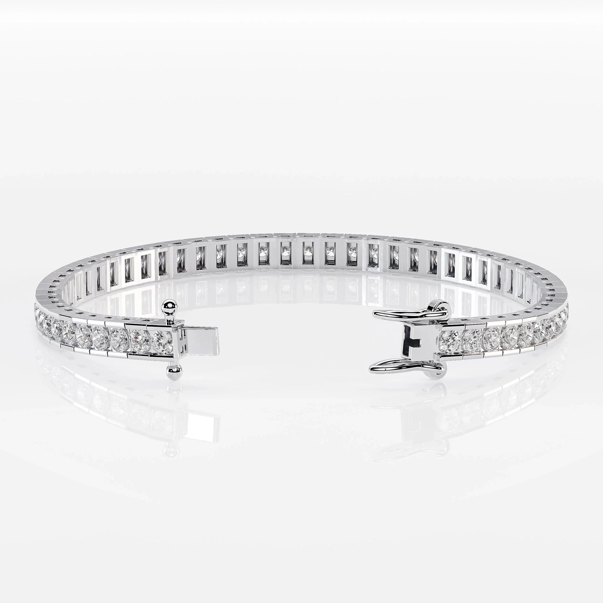 Round Bezel Tennis Bracelet For Women La Stella Jewels