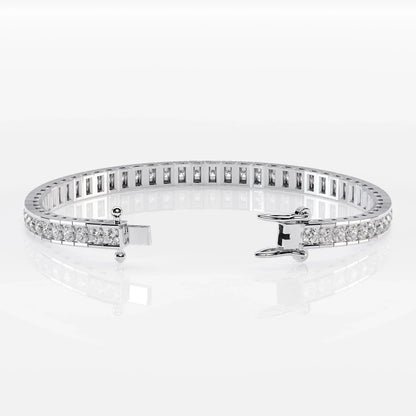 Round Bezel Tennis Bracelet For Women La Stella Jewels