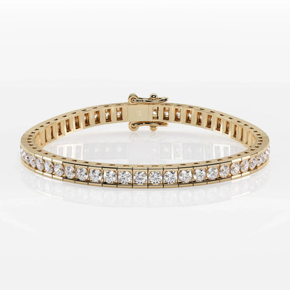 Round Bezel Tennis Bracelet For Women La Stella Jewels